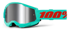 100% Strata 2 front view showing mirror silver lens and wide field of vision