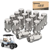 10L0L chrome lug nuts front view showing complete 16-piece set and fit