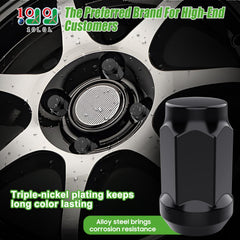 10L0L close-up of lug nut threads showing precise 1/2"-20 fit and reliability
