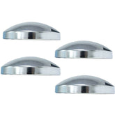1409KMT front view of chrome hub covers showing polished finish and fit