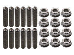 269 Motorsports front view of stainless steel stud kit showing polished studs and flange nuts for durable header install