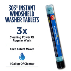 303 Products tablet close-up showing compact, concentrated cleaning power