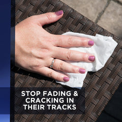 303 Products wipe applied to exterior trim providing UV protection and renewed look