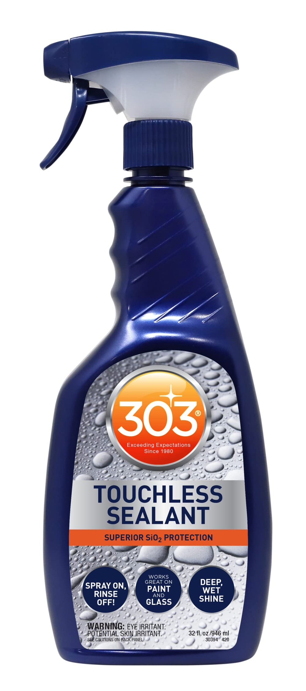 303 Products bottle front label showing product name and size benefits