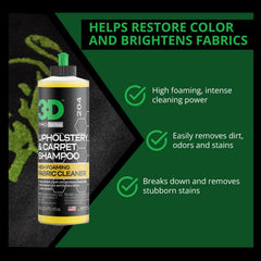 3D in-use on a car seat removing a stain for fast upholstery renewal