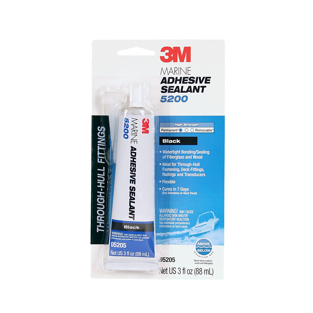 3M 5200 front tube showing label and compact 3 oz size for repairs