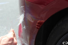 3M film applied to bumper demonstrating chip protection benefit