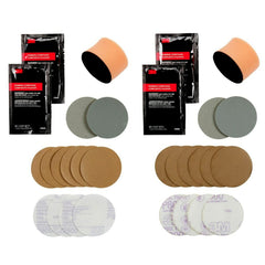 3M front packaging showing two medium-duty kits and contents benefit: clear lenses
