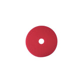 3M red buffer pad 5100 front view showing pad thickness and durable construction, improving maintenance efficiency
