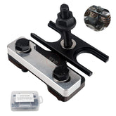 3mirrors front view of complete valve spring compressor kit showing organized tools and box for easy transport