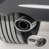 3TVol front view of exhaust tip showing sleek polished finish and improved rear look