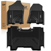 3W front floor mats installed in Ram 1500 showing precise fit and protection