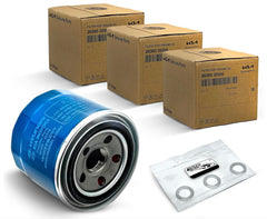 4STEED MOTORS front view of three boxed oil filters showing packaging and brand benefit
