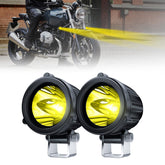4WDKING front view yellow fog light showing lens and compact design benefit
