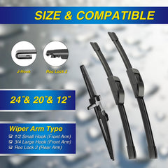 5 PLUS driver 24-inch blade close-up showing fit and clear visibility benefit