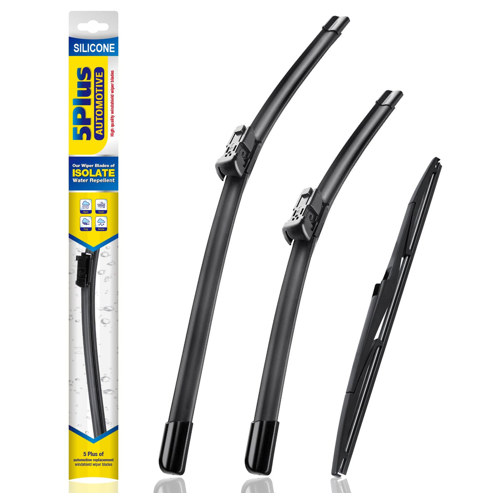 5 PLUS front packaging showing the three-blade kit and compatibility details for quick identification