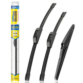 5 PLUS front packaging showing 26, 20, 12 inch blades and fitment information for quick identification