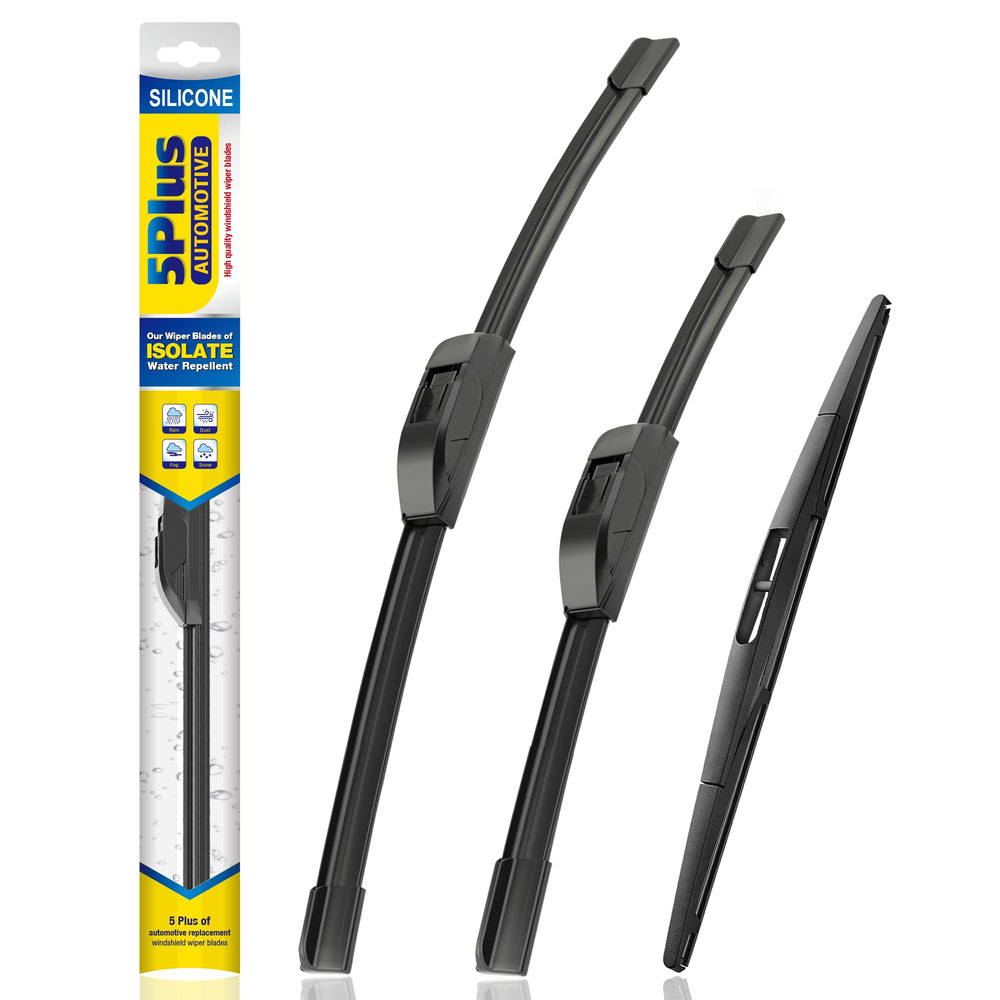 5 PLUS front packaging showing full 3-pack and fitment information for quick selection