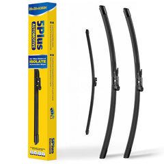5 PLUS front packaging showing three-piece wiper set and fit details