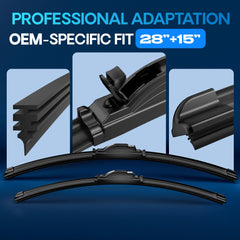 5 PLUS blade mounted on windshield showing improved visibility while driving