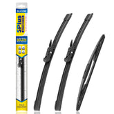 5 PLUS front-packaging showing three silicone wipers and clear compatibility benefit