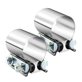 A ABIGAIL front view of stainless steel clamp showing full-wrap band and durable finish for reliable joins