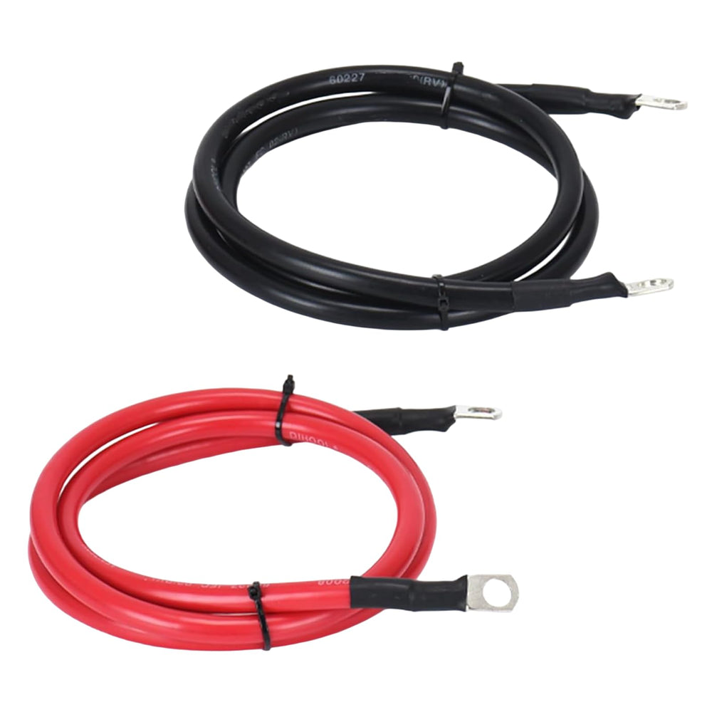 A ABIGAIL front view of 4 AWG 6FT cable set showing packaged pair and labels for easy selection
