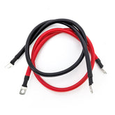 A ABIGAIL front view showing red and black 3ft cables for clear polarity