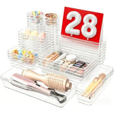 A-LuGei front packaging showing 28-piece clear organizer and contents benefit visibility