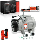A-Premium front view of compressor showing fitment and fasteners, ensuring direct-replacement compatibility