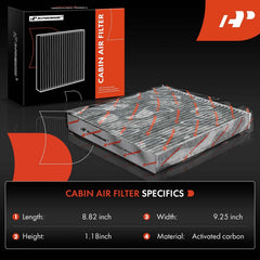 A-Premium cabin filter close-up showing fit and odor-control benefits