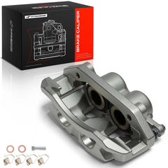 A-Premium caliper front view showing mounting points and fitment benefit