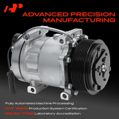 A-Premium clutch assembly installed on compressor for plug-and-play replacement