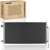 A-Premium condenser front view showing complete core and mounting points for easy fit