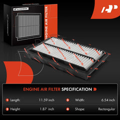 A-Premium engine air filter close-up highlighting pleated media protection