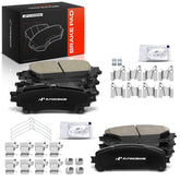 A-Premium packaging showing full front and rear brake pad kit and included hardware for confidence