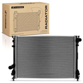 A-Premium front view of radiator assembly showing exact fit and restoration benefit