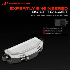 A-Premium detail of six blade terminals ensuring firm electrical contact and stable speeds