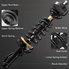 A-Premium front coil spring close-up highlighting durable construction and ride support