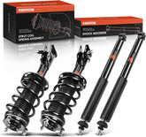 A-Premium front complete strut assembly front view showing direct replacement benefit