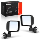 A-Premium front driver and passenger mirrors showing matching black housings and benefit of full replacement