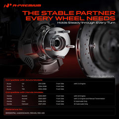 A-Premium hub close-up of bearing face revealing durable load-bearing design