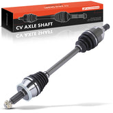 A-Premium front left CV axle assembly front view showing durable construction and fit