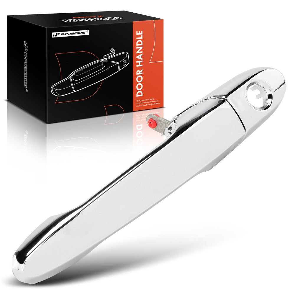 A-Premium front left door handle front view showing clean chrome finish and fit