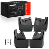 A-Premium front mud flap package showing contents and neat fitment benefit