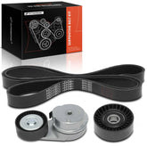 A-Premium front packaging showing complete serpentine belt drive kit and clear fit benefit