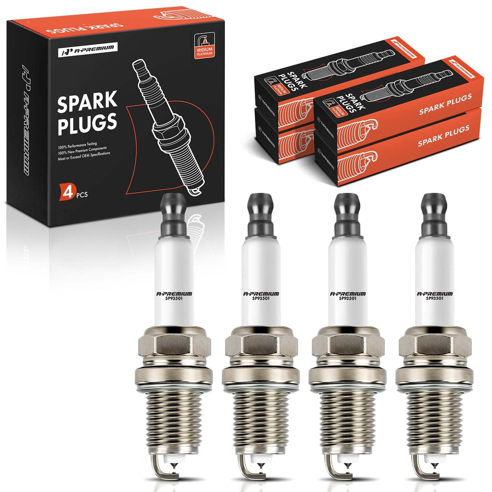 A-Premium front packaging showing four spark plugs and fitment benefits