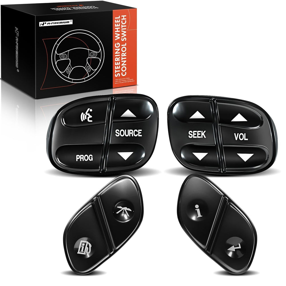 A-Premium front packaging showing steering wheel control kit and fitment benefit