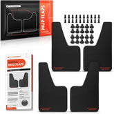 A-Premium front mud flap packaging showing complete set and benefit of full coverage