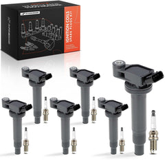 A-Premium front packaging showing complete coil and spark plug kit, ensures correct purchase